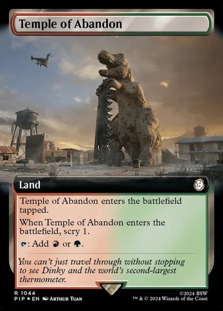 Temple de l'abandon, carte Magic PIP 1044 — extension Fallout