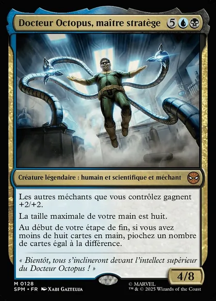 Docteur Octopus, maître stratège, carte Magic SPM 128 — extension Marvel's Spider-Man