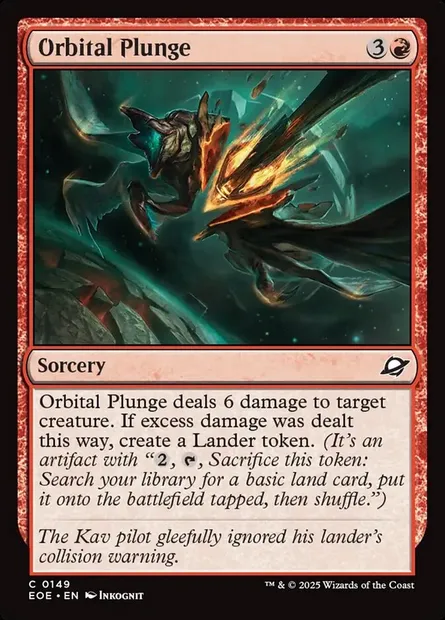 Orbital Plunge, Magic card EOE 149 — Edge of Eternities set