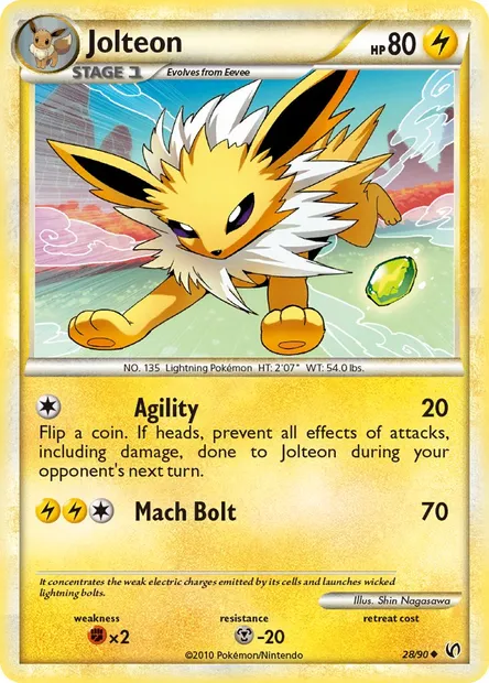 Jolteon, Pokémon card UD 28 — Undaunted set