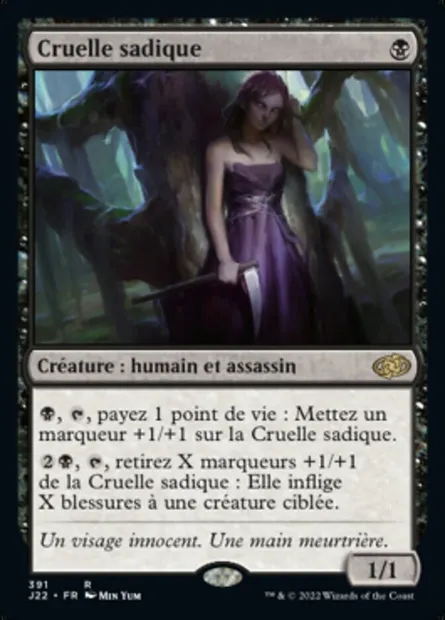 Cruelle sadique, carte Magic J22 391 — extension Jumpstart 2022