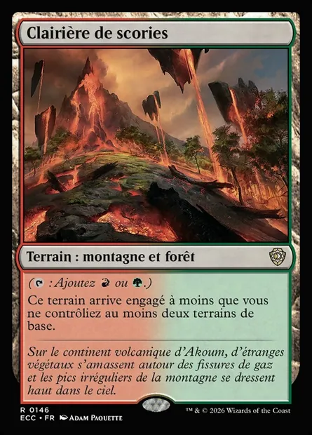 Clairière de scories, carte Magic ECC 146 — extension Lorwyn Eclipsed Commander