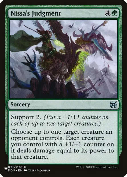 Nissa's Judgment, Magic card PLST DDU-21 — The List set