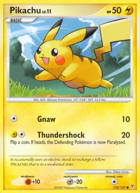 Pikachu, Pokémon card SV 120 — Supreme Victors set