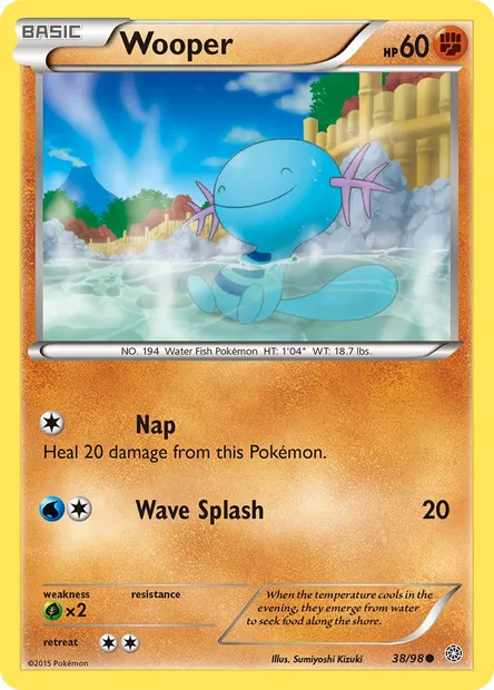 Wooper, Pokémon card AOR 38 — Ancient Origins set