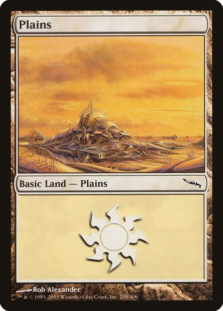 Plaine, carte Magic MRD 288 — extension Mirrodin