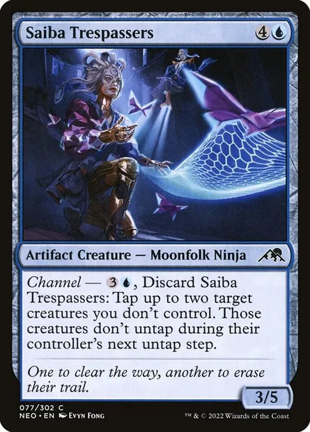 Saiba Trespassers, Magic card NEO 77 — Kamigawa: Neon Dynasty set