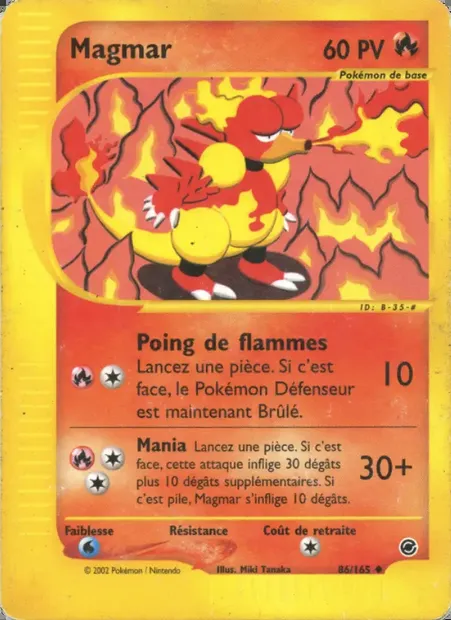 Magmar, carte Pokémon EX 86 — extension Expedition