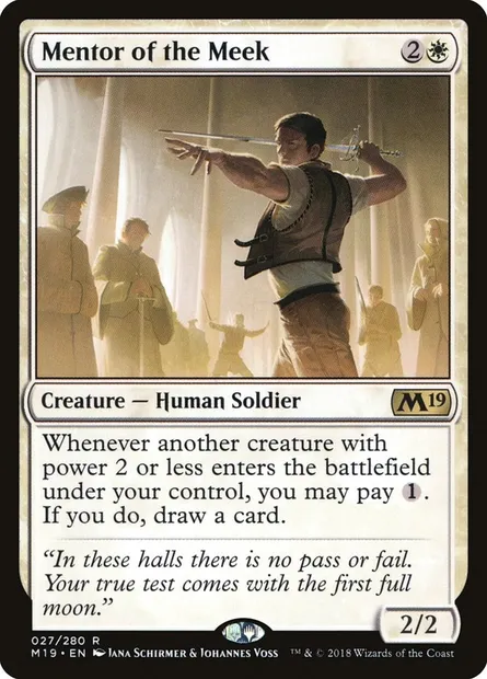 Mentor of the Meek, Magic card M19 27 — Core Set 2019 set