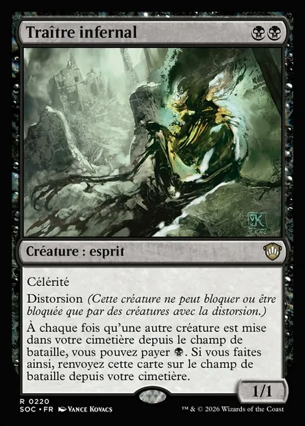 Traître infernal, carte Magic SOC 220 — extension Secrets of Strixhaven Commander