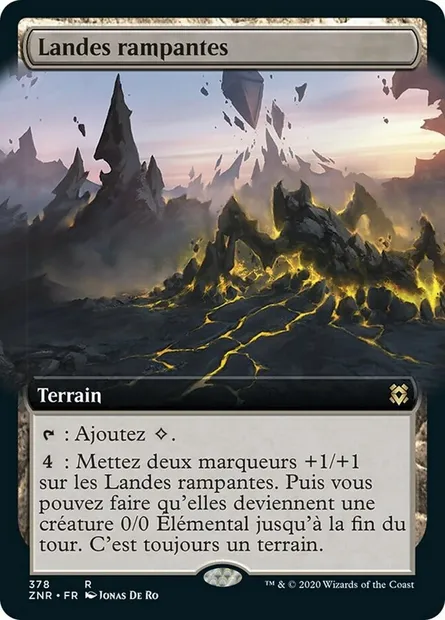 Landes rampantes, carte Magic ZNR 378 — extension Renaissance de Zendikar