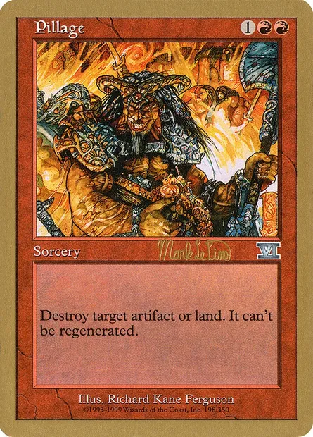 Pillage, Magic card WC99 mlp198 — World Championship Decks 1999 set