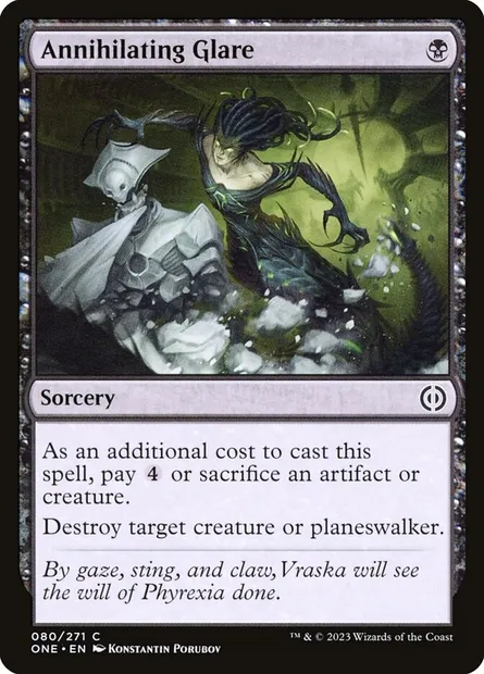 Annihilating Glare, Magic card ONE 80 — Phyrexia: All Will Be One set