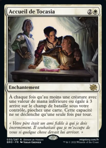 Accueil de Tocasia, carte Magic BRO 30 — extension La Guerre Fratricide