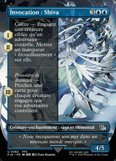 Invocation : Shiva, carte Magic FIN 362 — extension Final Fantasy