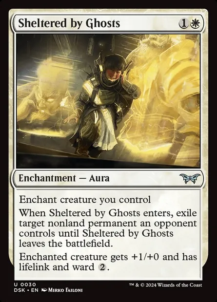 Sheltered by Ghosts, Magic card DSK 30 — Duskmourn: House of Horror set