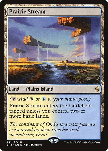 Prairie Stream, Magic card BFZ 241 — Battle for Zendikar set