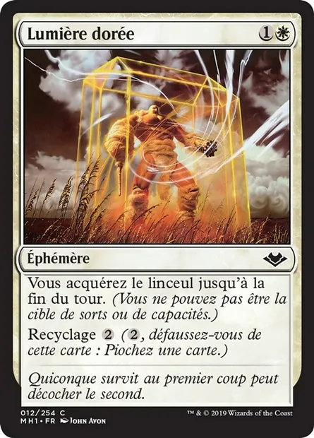 Lumière dorée, carte Magic MH1 12 — extension Horizons du Modern