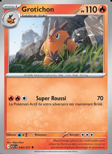 Grotichon, carte Pokémon ASC 030 — extension Héros Transcendants