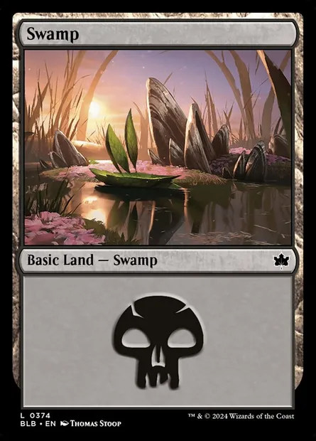 Swamp, Magic card BLB 374 — Bloomburrow set