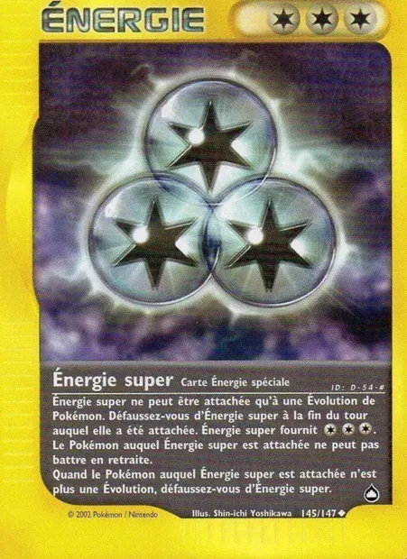 Énergie super, carte Pokémon AQ 145 — extension Aquapolis