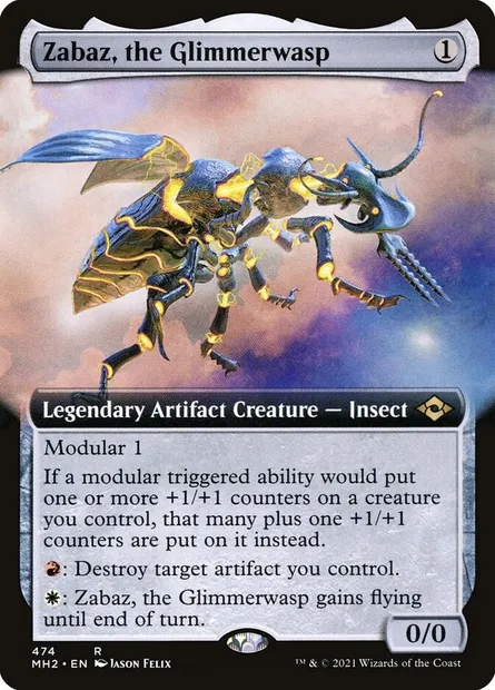 Zabaz, the Glimmerwasp, Magic card MH2 474 — Modern Horizons 2 set