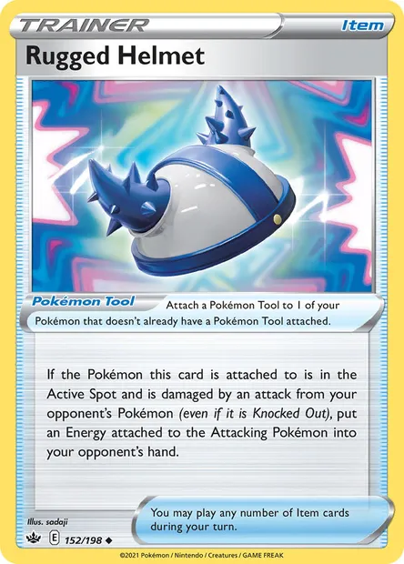 Rugged Helmet, Pokémon card CRE 152 — Chilling Reign set