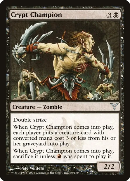 Champion de la crypte, carte Magic DIS 40 — extension Discorde