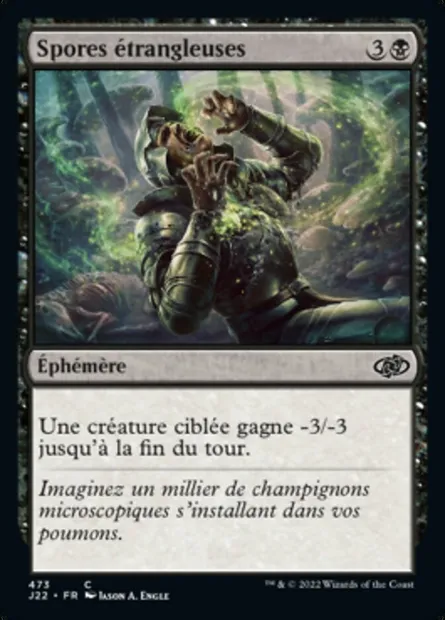 Spores étrangleuses, carte Magic J22 473 — extension Jumpstart 2022