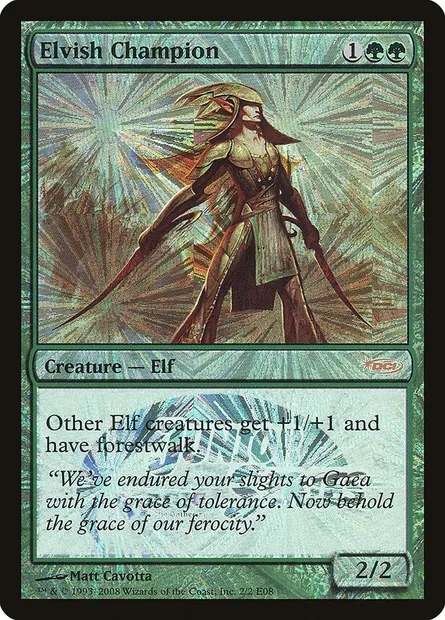 Elvish Champion, Magic card PJSE 2E08 — Junior Series Europe set