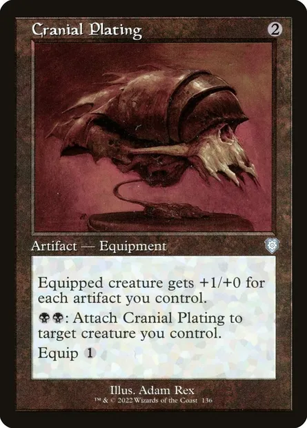 Cranial Plating, Magic card BRC 136 — The Brothers' War Commander set