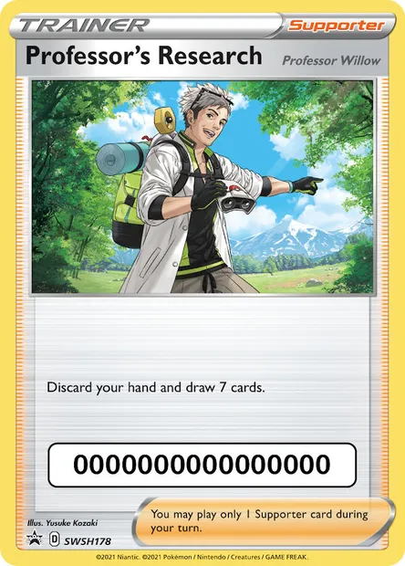 Professor's Research, Pokémon card SWSH 178 — SWSH Black Star Promos set