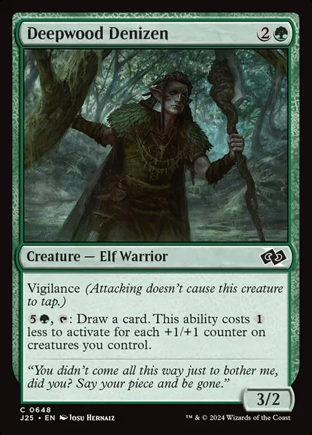 Deepwood Denizen, Magic card J25 648 — Foundations Jumpstart set