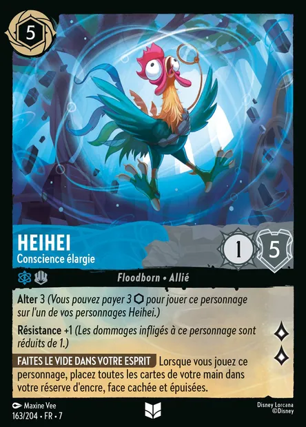 Heihei - Conscience élargie, carte Disney Lorcana CH7-163 — extension L'île d'Archazia