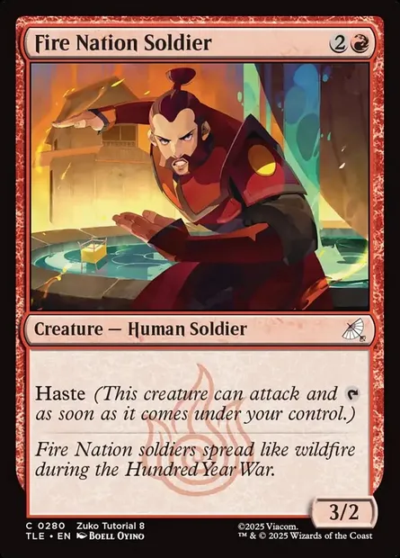 Fire Nation Soldier, Magic card TLE 280 — Avatar: The Last Airbender Eternal set