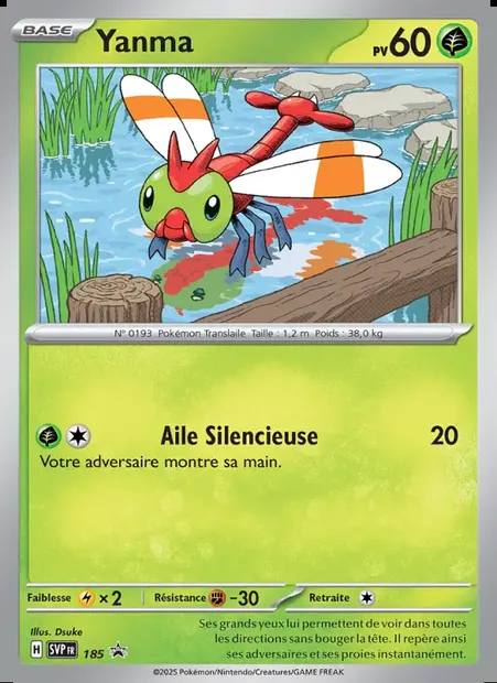 Yanma, carte Pokémon PR-SV 185 — extension SVP Black Star Promos