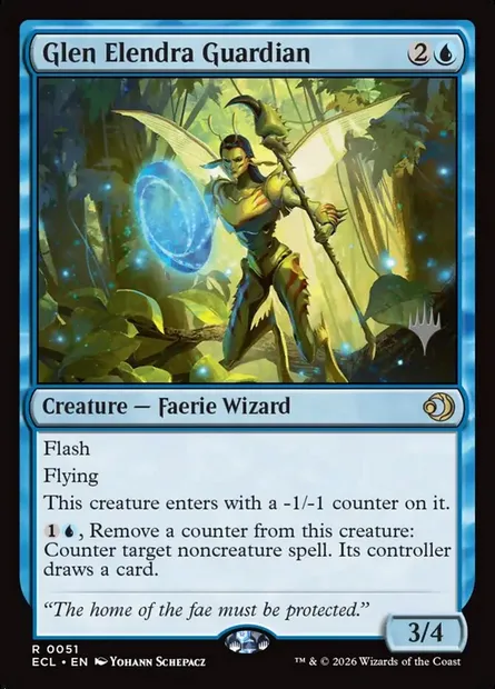 Glen Elendra Guardian, Magic card PECL 51p — Lorwyn Eclipsed Promos set