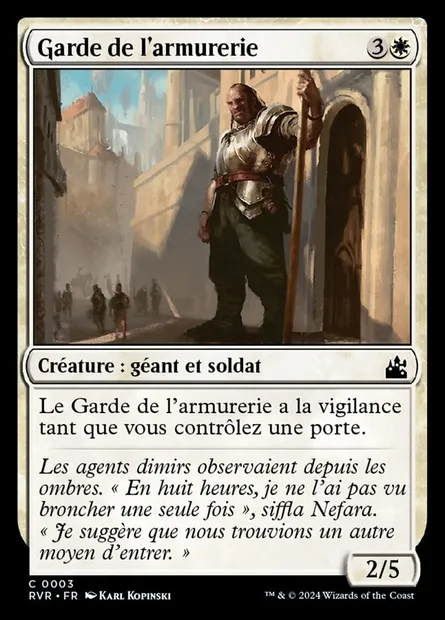 Garde de l'armurerie, carte Magic RVR 3 — extension Ravnica Remastered