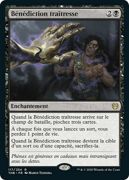 Bénédiction traîtresse, carte Magic THB 117 — extension Theros Beyond Death