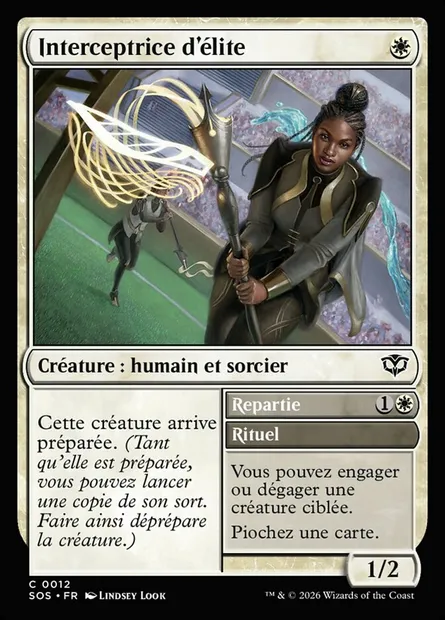 Interceptrice d'élite // Rejoinder, carte Magic SOS 12 — extension Secrets of Strixhaven