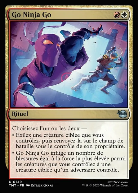 Go Ninja Go, carte Magic TMT 149 — extension Teenage Mutant Ninja Turtles