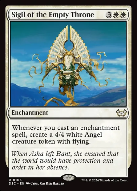 Sigil of the Empty Throne, Magic card DSC 103 — Duskmourn: House of Horror Commander set