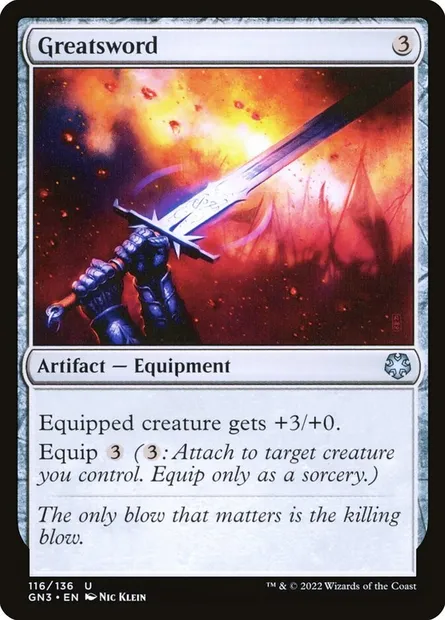 Greatsword, Magic card GN3 116 — Game Night: Free-for-All set