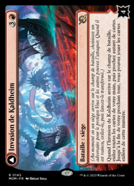 Invasion de Kaldheim // Bûcher de l'Arbre-monde, carte Magic MOM 145 — extension L'invasion des machines