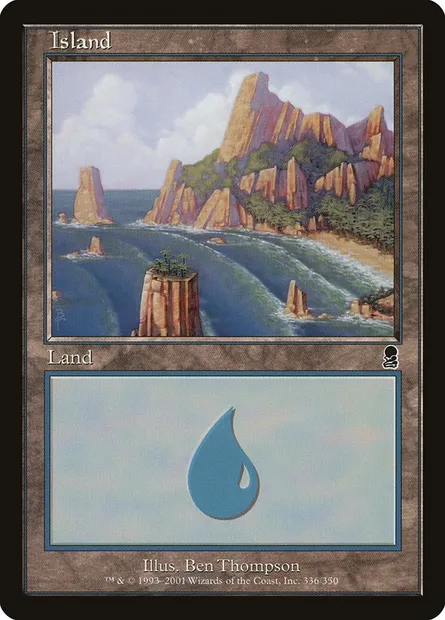 Island, Magic card ODY 336 — Odyssey set