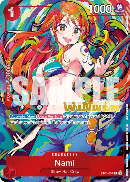 Nami, One Piece card ST01-007 — Straw Hat Crew set