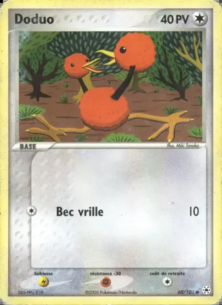 Doduo, carte Pokémon HL 60 — extension EX Légendes Oubliées