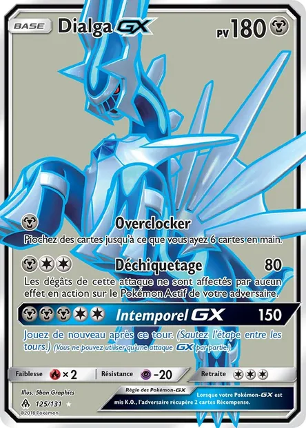 Dialga GX, carte Pokémon FLI 125 — extension Lumière Interdite