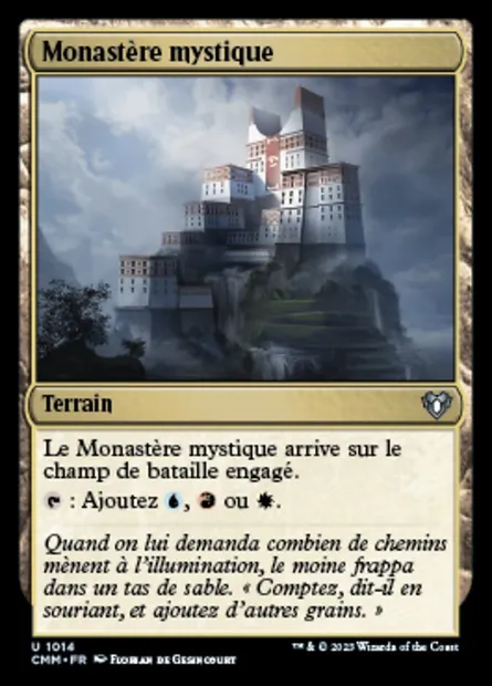 Monastère mystique, carte Magic CMM 1014 — extension Commander Masters
