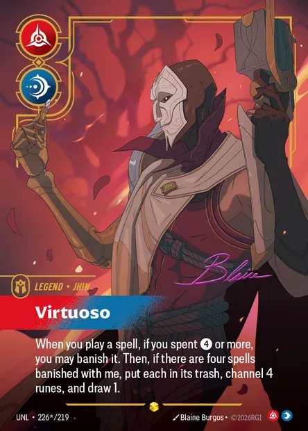 Virtuoso, Riftbound card UNL 226* — Unleashed set